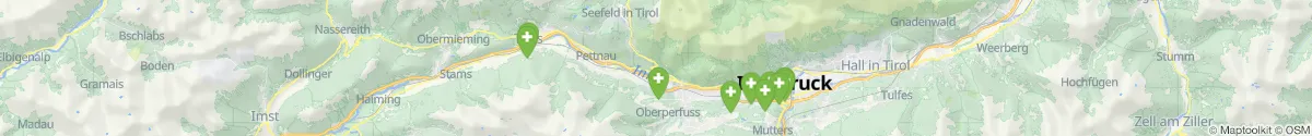 Kartenansicht für Apotheken-Notdienste in der Nähe von Pettnau (Innsbruck  (Land), Tirol)
